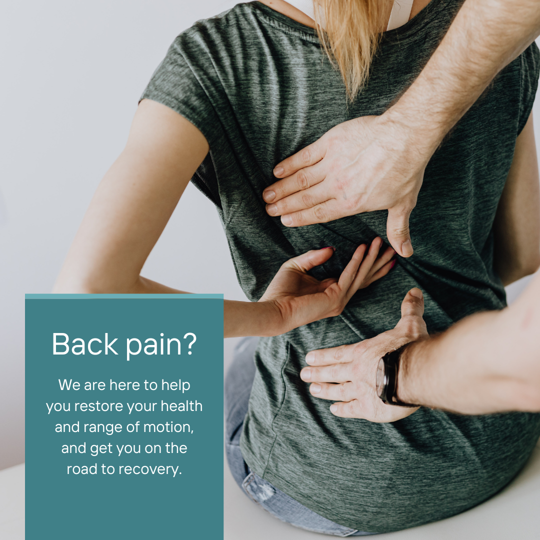 Teal Blue Back Pain Physiotherapy Marketing Instagram Post